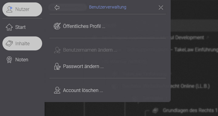 screenshot interface benutzerverwaltung