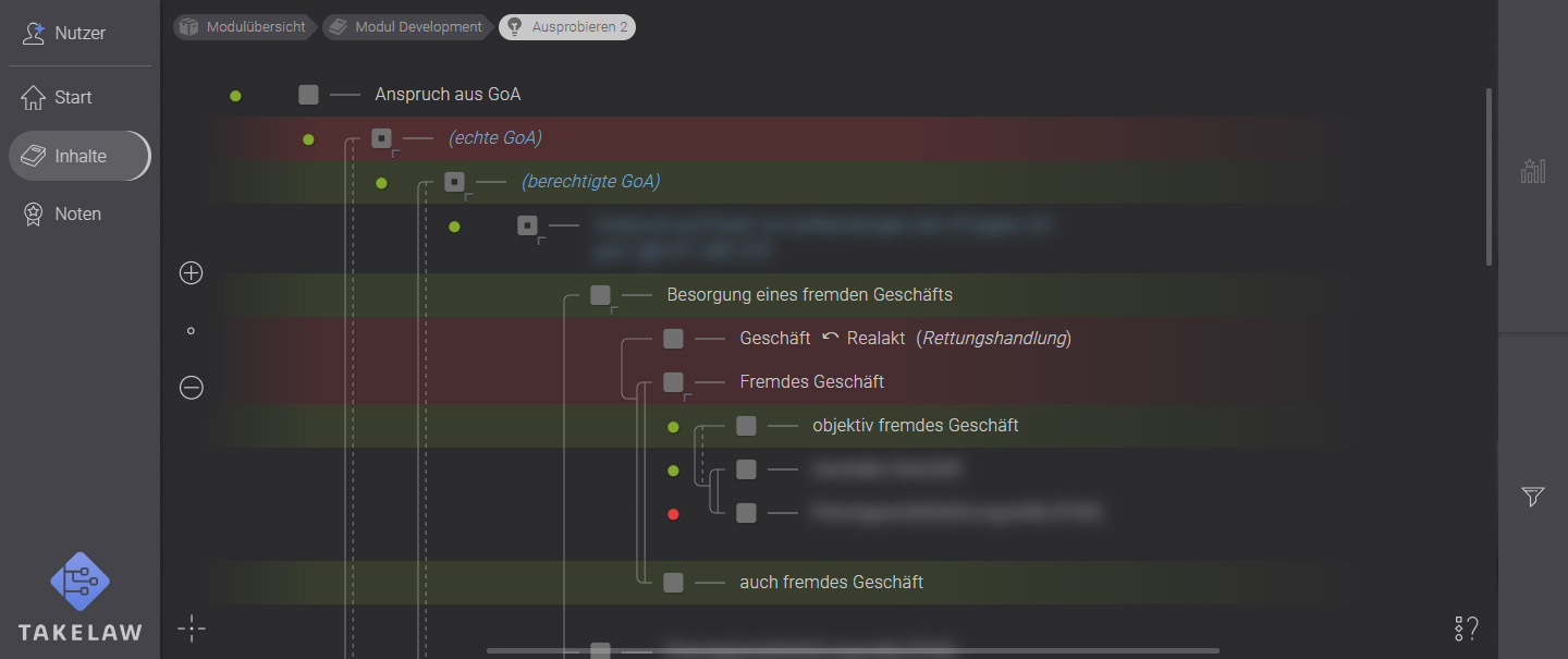 screenshot Structurize Lernstand